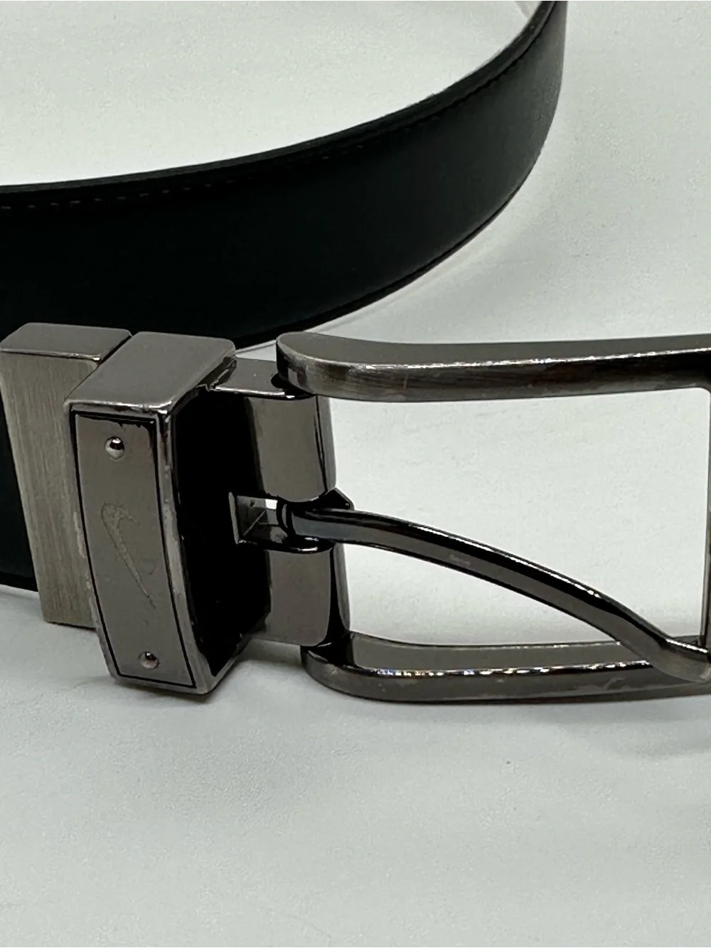 Nike Black Dress Golf Belt Gunmetal Buckle Size 32